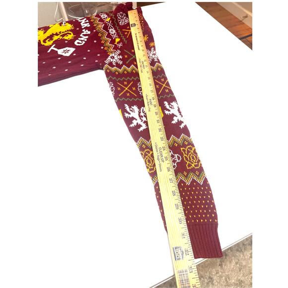 Game of Thrones Men's Dark Red Pullover Knit Fantasy Sweater Size Large Medieval - Picture 9 of 11